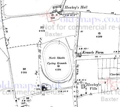 North Shields - Cycling Grounds : Map credit Old-Maps.co.uk historic maps